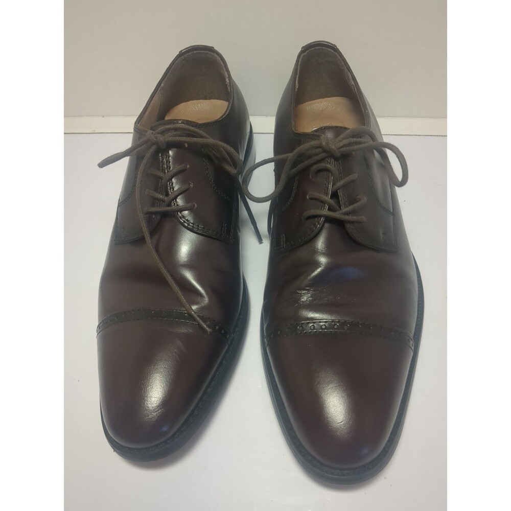 JOSEPH ABBOUD 61-61109 CAP TOE CORDOVAN MERLOT BURGUNDY SHOES MEN’S SIZE US 9.5M